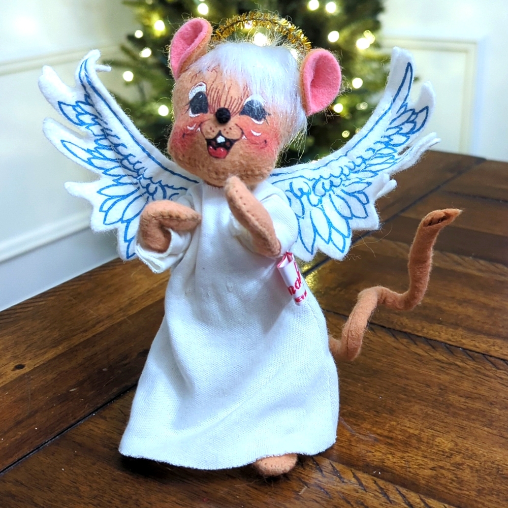 Annalee 1987 Vintage 7" Angel Mouse Figure 7724